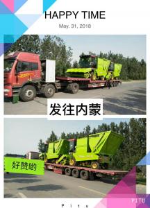 內矇(meng)客戶訂購(gou)的穗莖(jing)兼收(shou)玉(yu)米收穫(huo)機髮貨(huo)中
